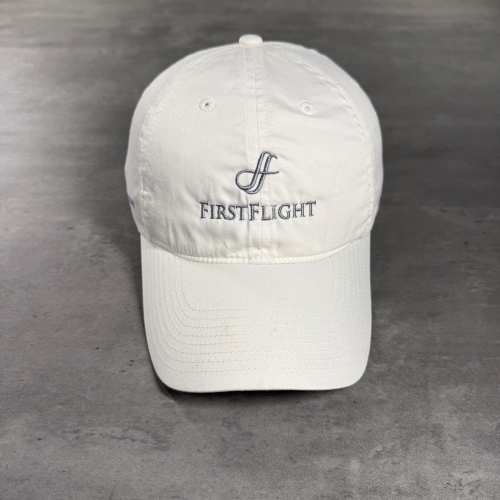 Vintage Nike Golf Hat‎ Mens White First Flight Plane Pilot Tailwind Baseball Cap
